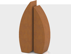 Cortenstål urnor