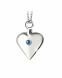 Ask smycke silver hjärta med safir