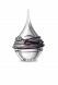 Droppe mini kristallglasurna 'Swirl' transparent