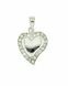 Minnessmycke 'Hjärta' av 14 karat vitguld med zirkonia stenar