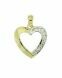 Minnessmycke 'Hjärta' av 14 karat bicolor guld med zirkonia stenar