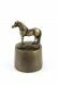 Häst stående urna bronsfärgad