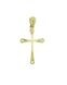Minnessmycke "Kors" av 14 karat guld med zirkonia stenar