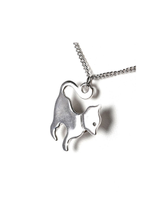 Silver (925) ask smycke katt