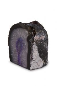 Ametist miniurna med värmeljus violett