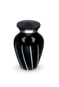 Aluminium modern mini urna 'Elegance' med trälook