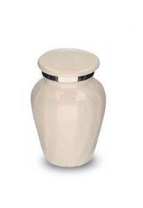 Modern miniurna 'Elegance' vit med pärlemor-utseende
