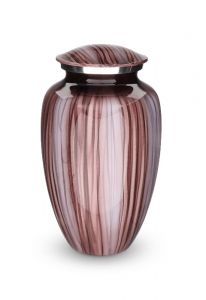 Aluminium modern urna 'Elegance' med rosa ränder