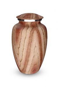 Aluminium modern urna 'Elegance' med trälook