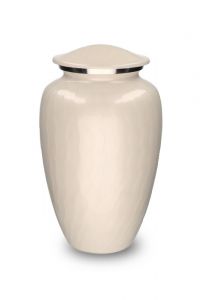 Modern urna 'Elegance' vit med pärlemor-utseende