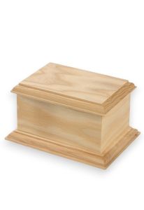 Urna i askträ i kistmodell