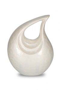 Urna av aluminium 'Droppe' högblank beige