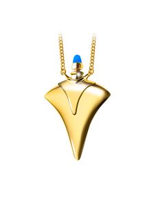 Minnesmycke guld med krage med Lapis Lazuli