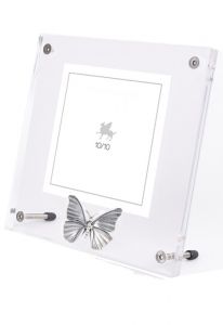 Fotoram av plexiglas med fjäril miniurna