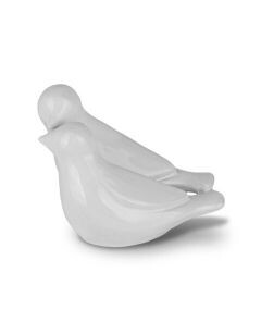 Miniurna av keramik „Birds of Love“, vit