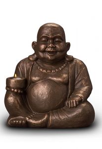 Buddha urna med värmeljus