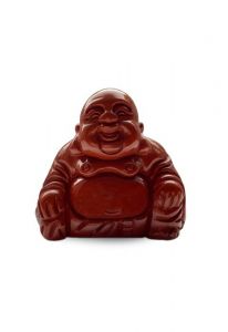 Ädel minnesten miniurna jaspis röd Buddha