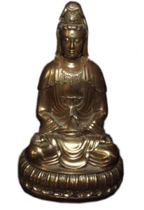 Guanyin eller Kwan Yin Buddha miniurna