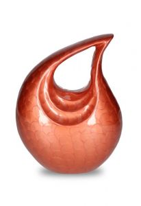 Urna av aluminium 'Droppe' högblank brun