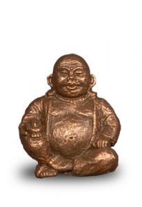 Bronsfärgade Buddha mini urna
