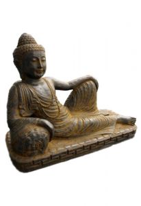 Liggande Buddha urna brons