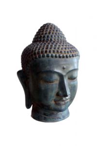 Buddha huvud brons miniurna
