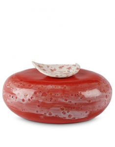 Keramikurna 'Lilja' röd