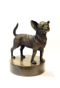 Chihuahua urna bronsfärgade