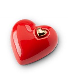 Miniurna 'För alltid i våra hjärtan' | röd | i olika storlekar