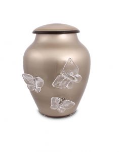 Kristallglasurna med fjärilar cappuccino