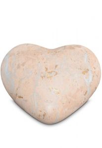 Halvstående rosa hjärturna med marmormotiv - Love Collection