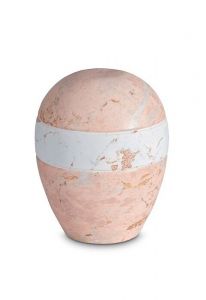 Miniurna i porslin 'Planet' - Rosa marmormotiv