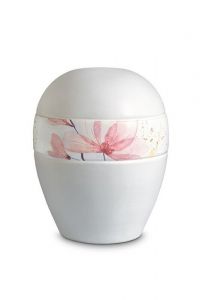 Miniurna i porslin 'Planet' - Band med rosa blommor