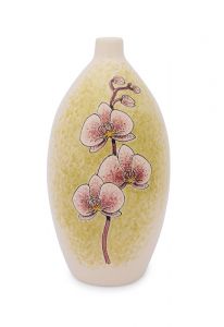 Handmålad urna 'Orkidé' rosa-vit