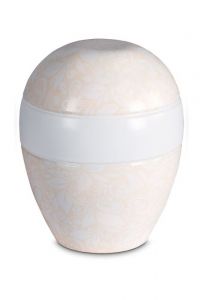 Porslinsurna 'Planet' - Beige blommotiv i relief