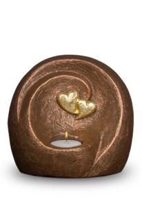 Miniurna för aska ”Evig förening” med ljushållare, för två vuxna