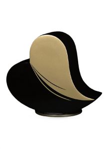 Glasfiberurna 'Hjärta' svart-guld