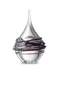Droppe mini kristallglasurna 'Swirl' transparent