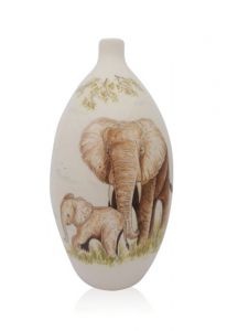 Handmålad urna Elefant