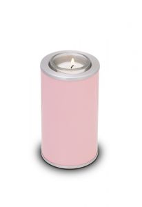 Mini mässingurna med värmeljus rosa