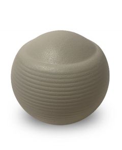 Liten sfärisk krämfärgad keramikurna 'Memento'