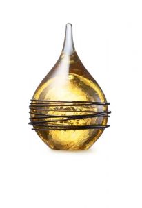 Droppe mini kristallglasurna 'Swirl' krakele gold