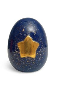 Handgjord miniurna med guldstjärna