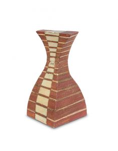 Konst urna brick red