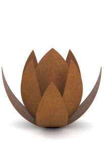Cortenstål urna 'Lotus'