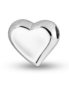 Askhänge glänsande hjärta i 925 Sterling silver