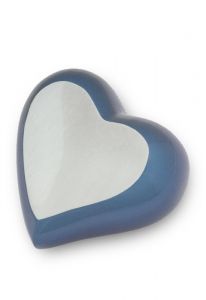 Mini mässingurna hjärta blå
