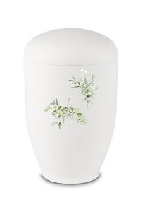 Metallurna vit med torkade blommor