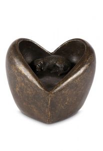 Mini bronsurna hund 'För alltid i mitt hjärta'