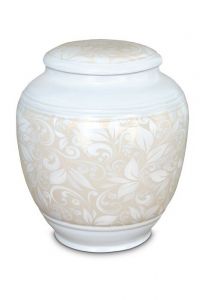 Porslinsurna 'Classica' med beige blommotiv